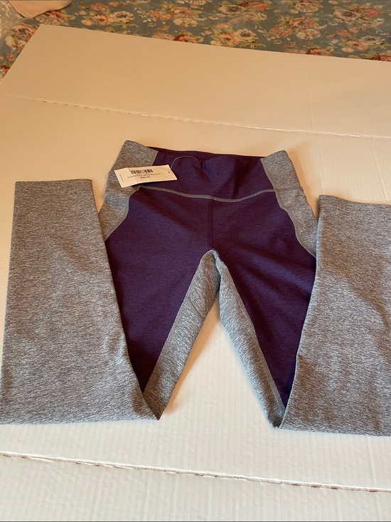 Outdoor Voices Pants - Youth Outdoor Voices ' Two-Tone Purple and Gray Performance Leggings